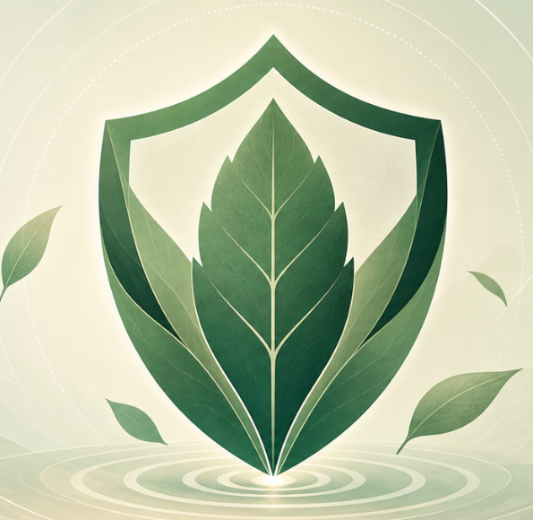 A Local Leaf leaf protected by a shield